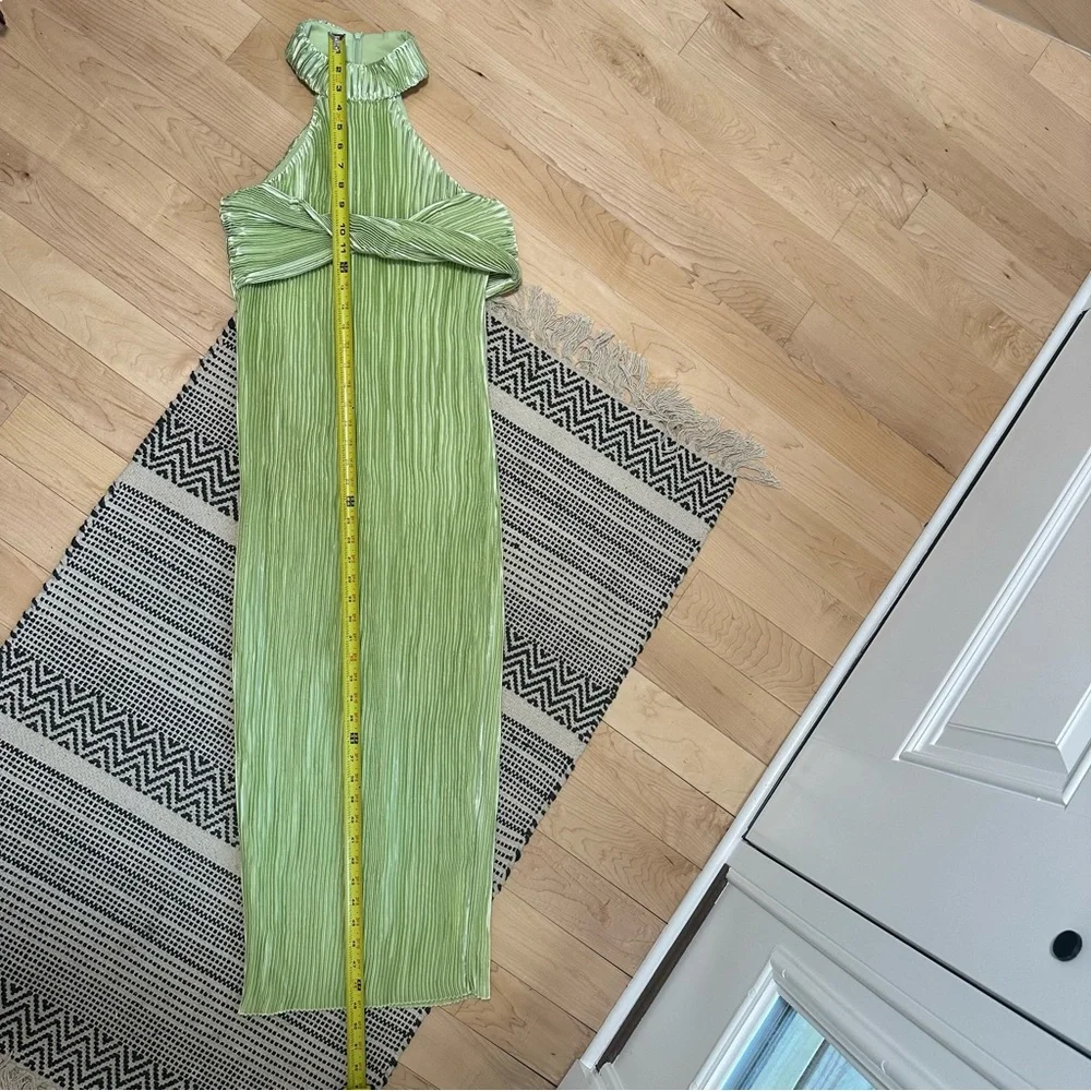 Missguided Light Green Halter Dress